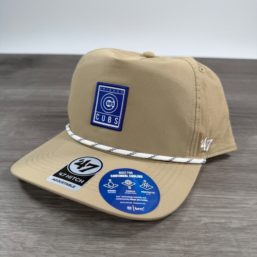 Men's '47 Khaki Chicago Cubs Snapback Hat Cozumel Hitch Rope Adjustable